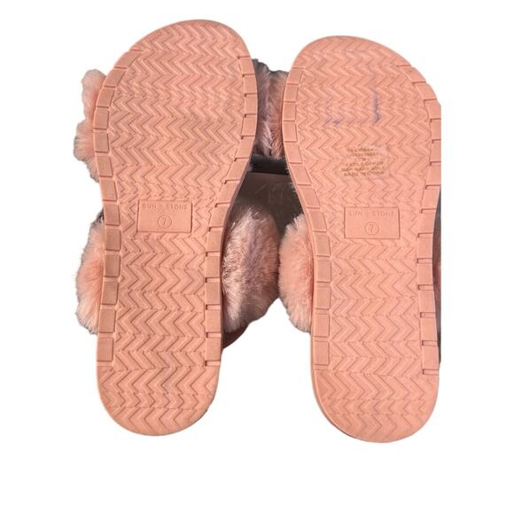 Sun + Stone Fluffy Sandal Emmaa Blush Pink Size 7M - Picture 6 of 6